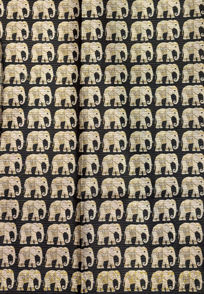 Tussar Saree-Red In Elephant Motif Border