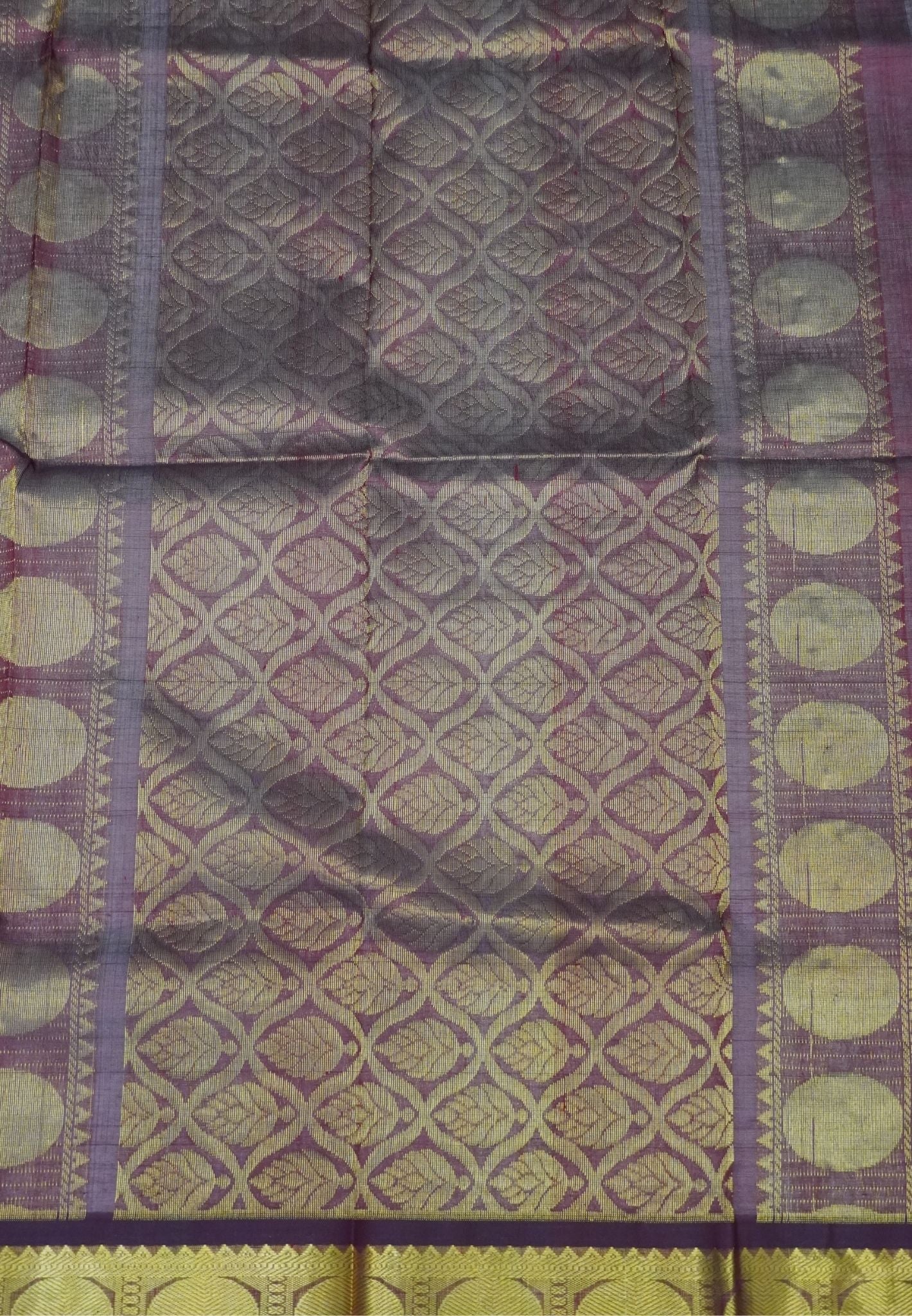 Pure Silk Cotton Saree- Palum Pazhamum Small Checks