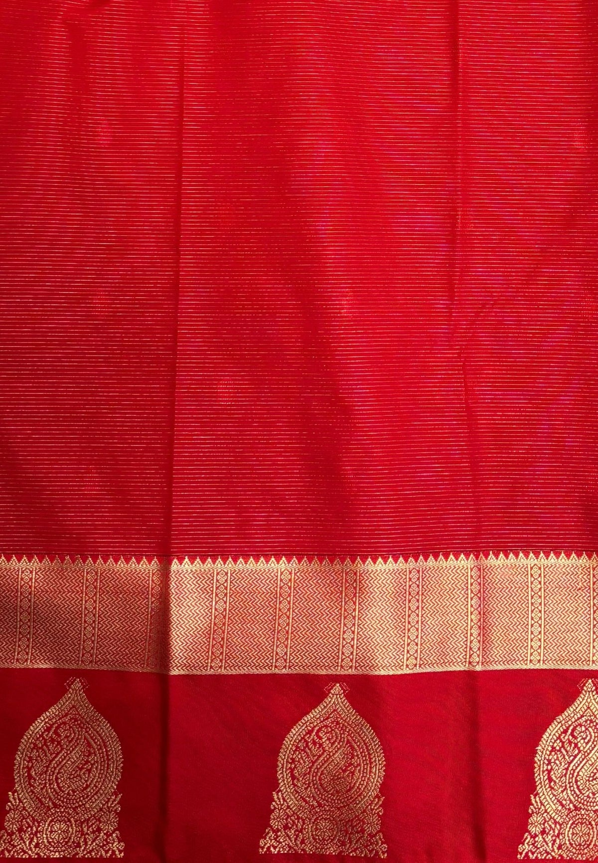 Budget Kanchipuram Saree-Cream with Contrast Border