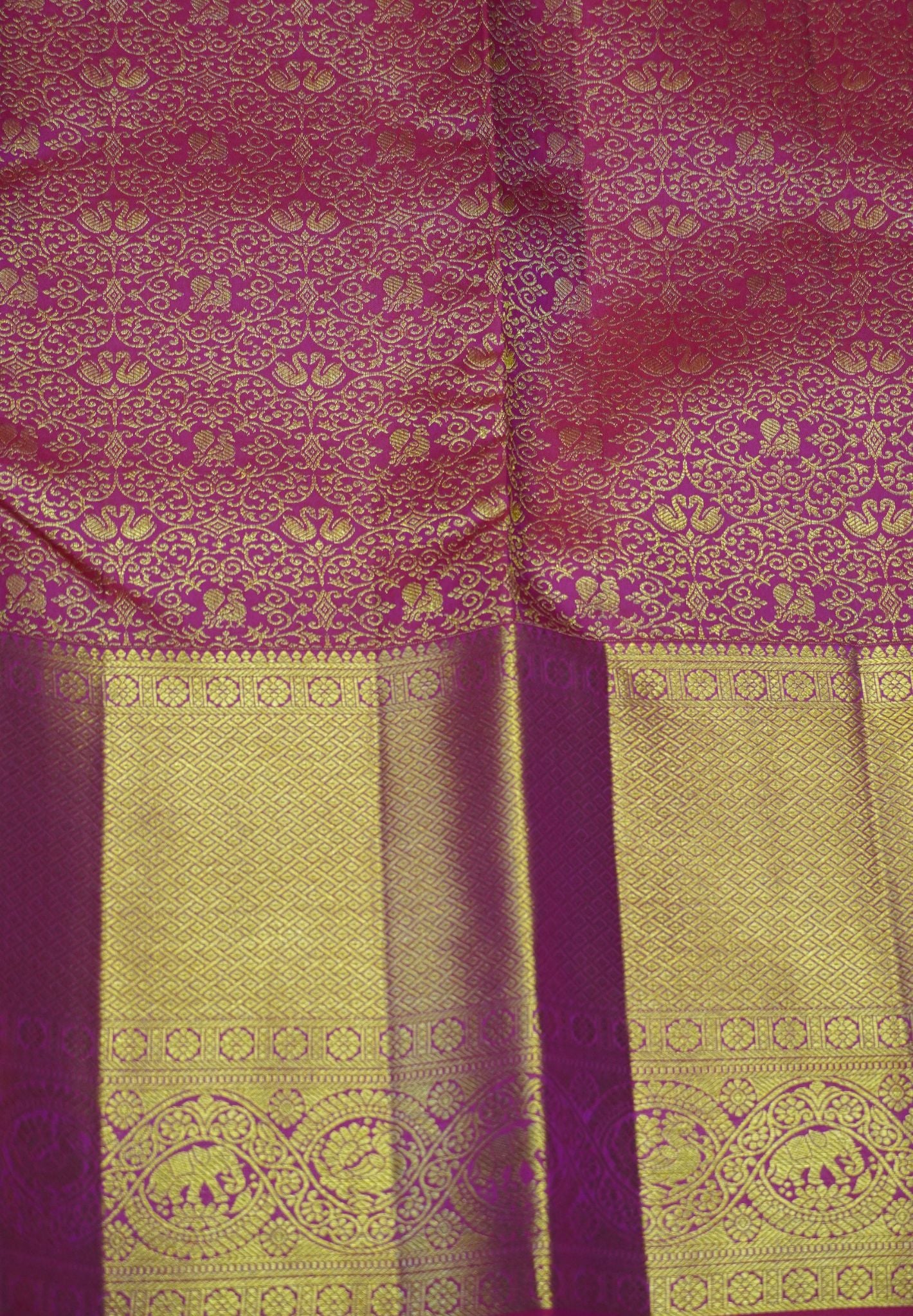 Pure Bridal Kanchipuram Silk Saree-Pink