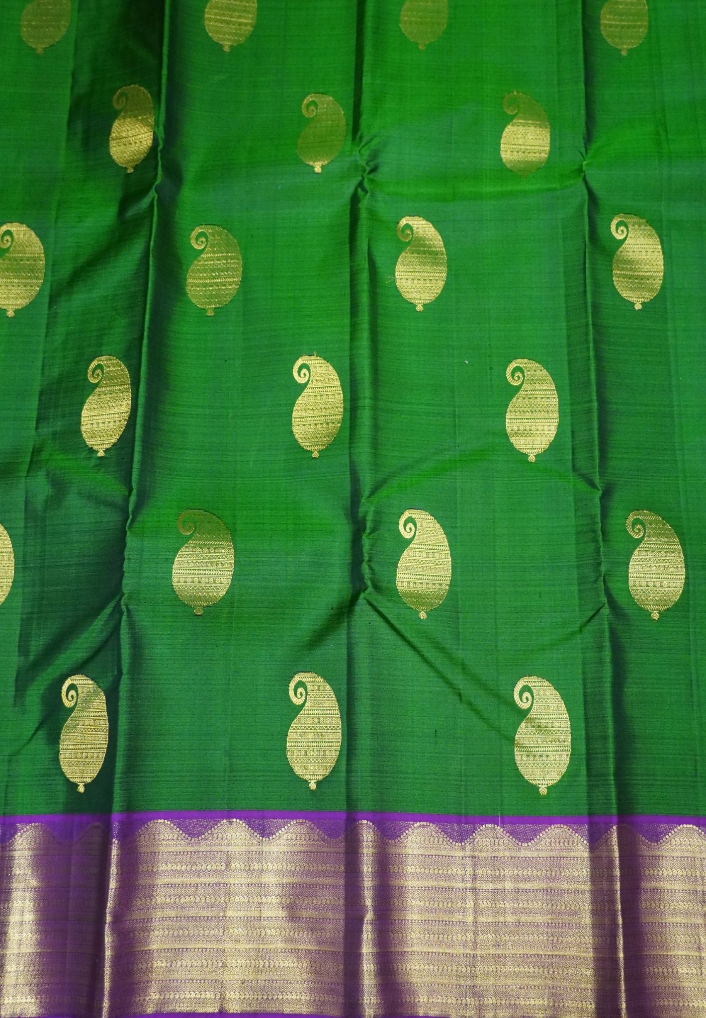 Pure Silk Saree - Grass Green