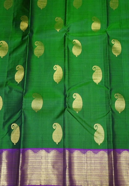 Pure Silk Saree - Grass Green