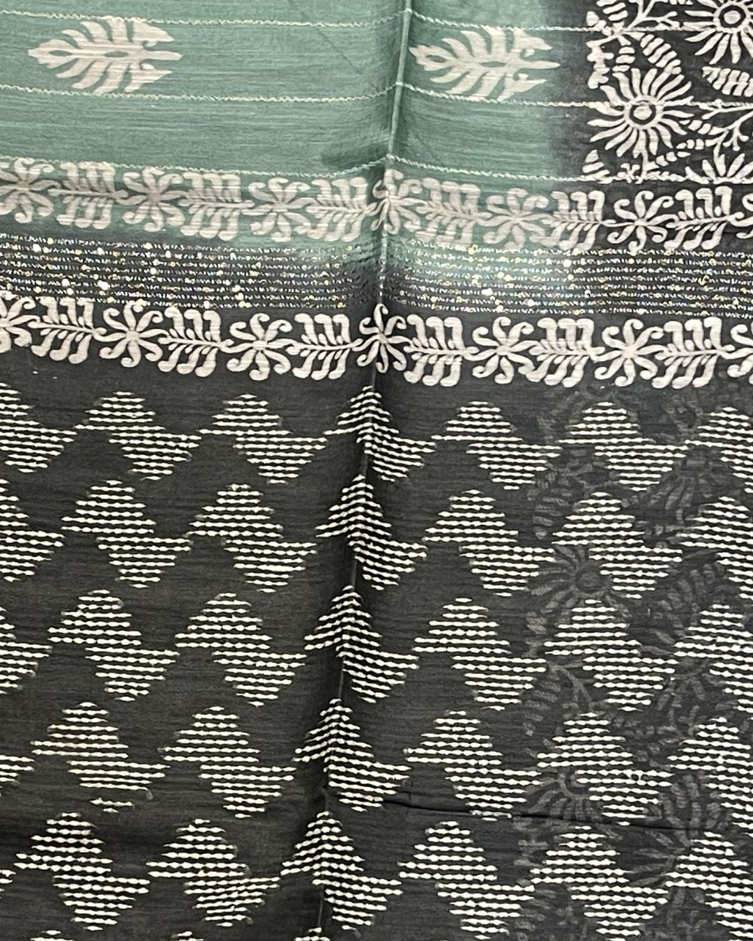 Bhagalpur Cotton Saree - Sea Green