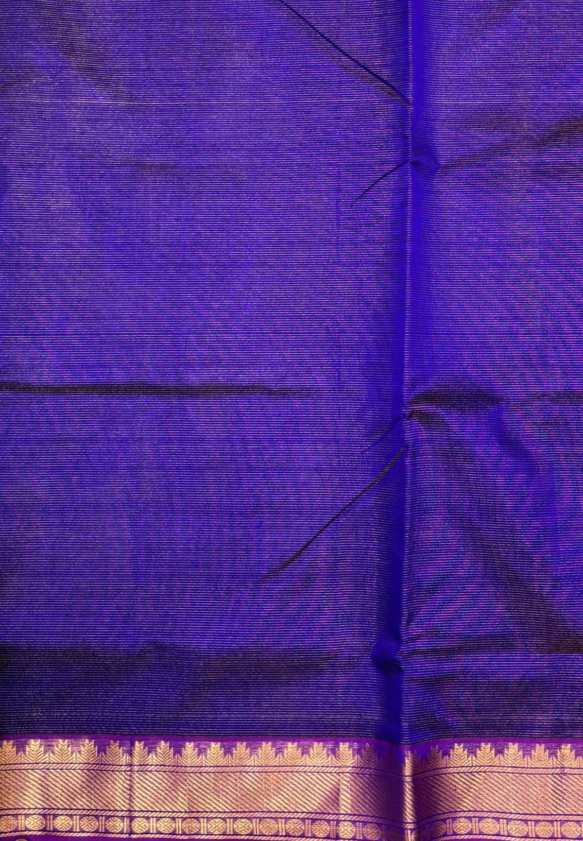 Pure Silk Cotton Saree-Purple In Vairaoosi Zari With Contrast Border