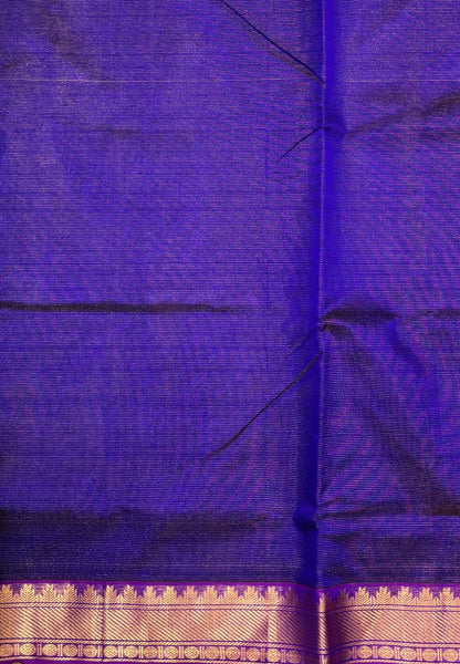 Pure Silk Cotton Saree-Purple In Vairaoosi Zari With Contrast Border