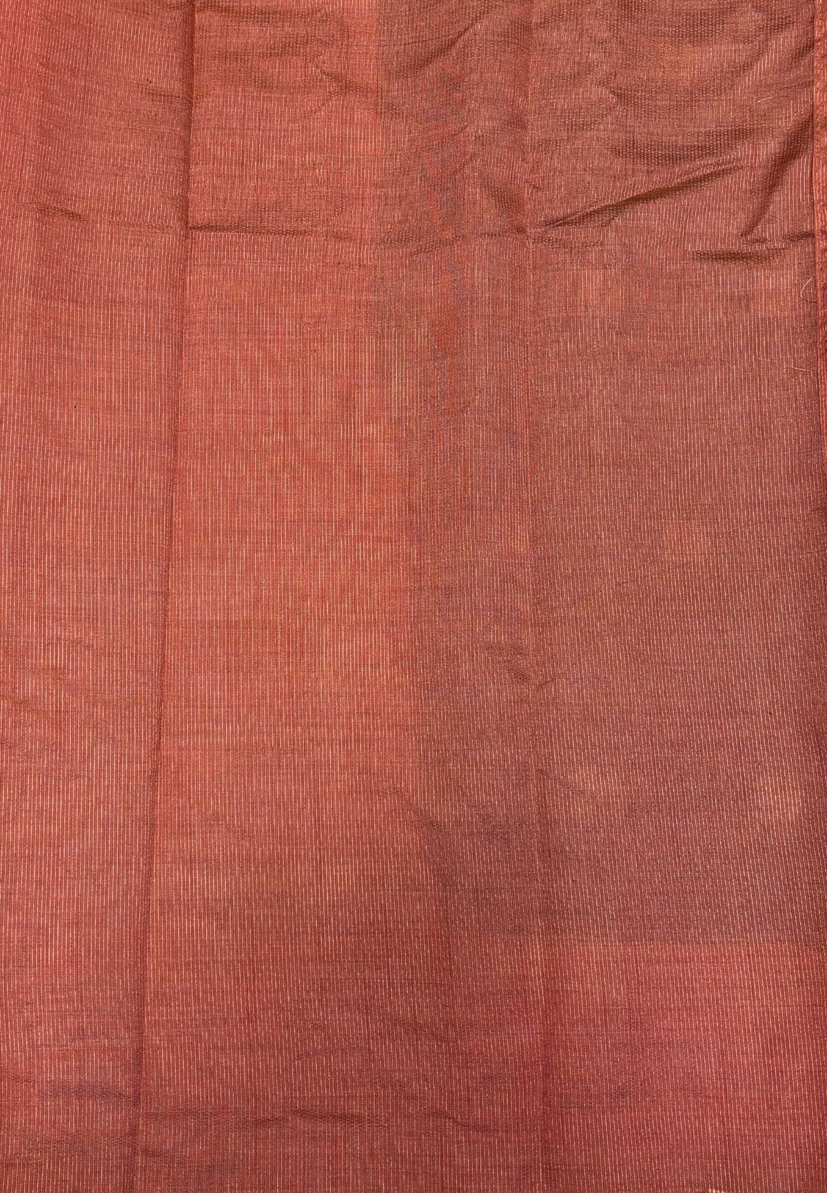 Semi Tussar Saree-Wine  in Traditional Floral Zari Stripe with Contrast Border