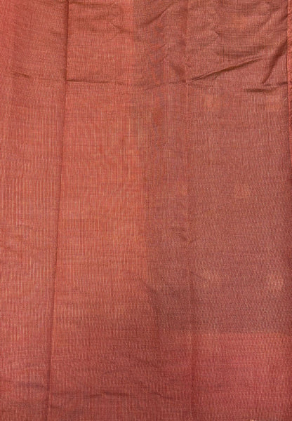 Semi Tussar Saree-Wine  in Traditional Floral Zari Stripe with Contrast Border