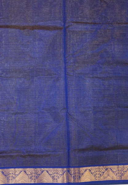 Pure Silk Cotton Saree-Bottle Green with Contrast Border in Vairaoosi