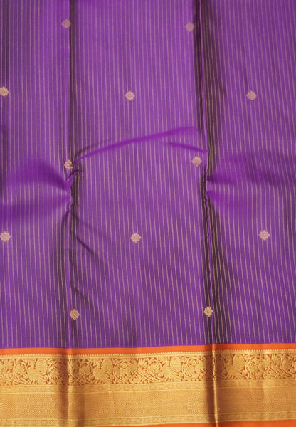 Pure Kanchipuram Silk Saree-Wine with Contrast Border