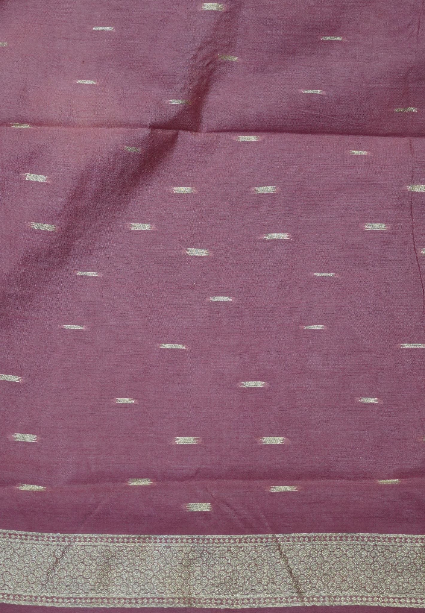 Semi Tussar Saree with Floral Zari Motifs - Red