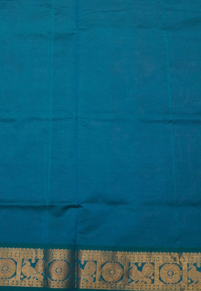 Silk Cotton Saree – Red with Contrast Annapakshi Border