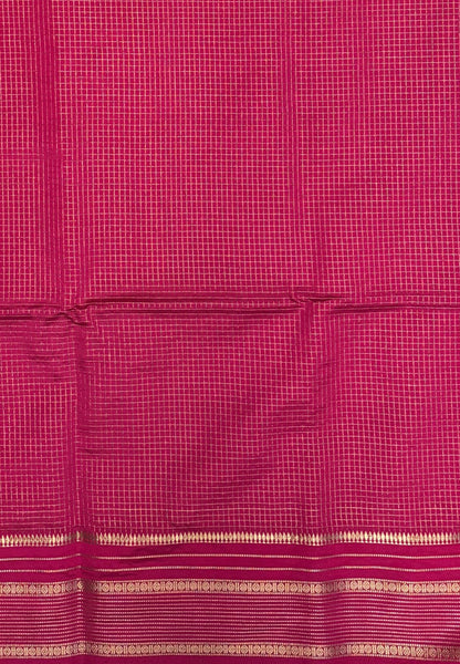 Mulberry Silk Saree-Yellow In Striped Zari With Contrast Border