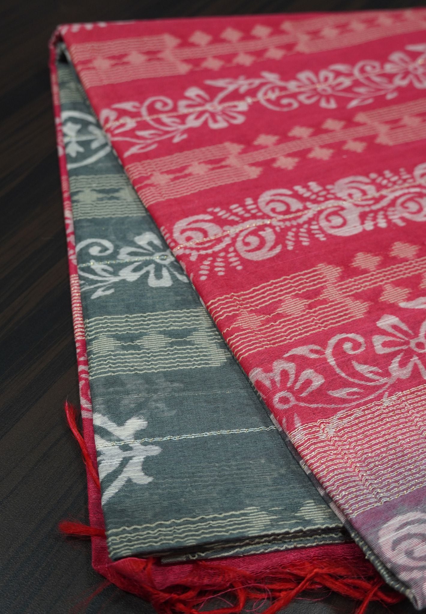 Bhagalpur Cotton Saree - Grey
