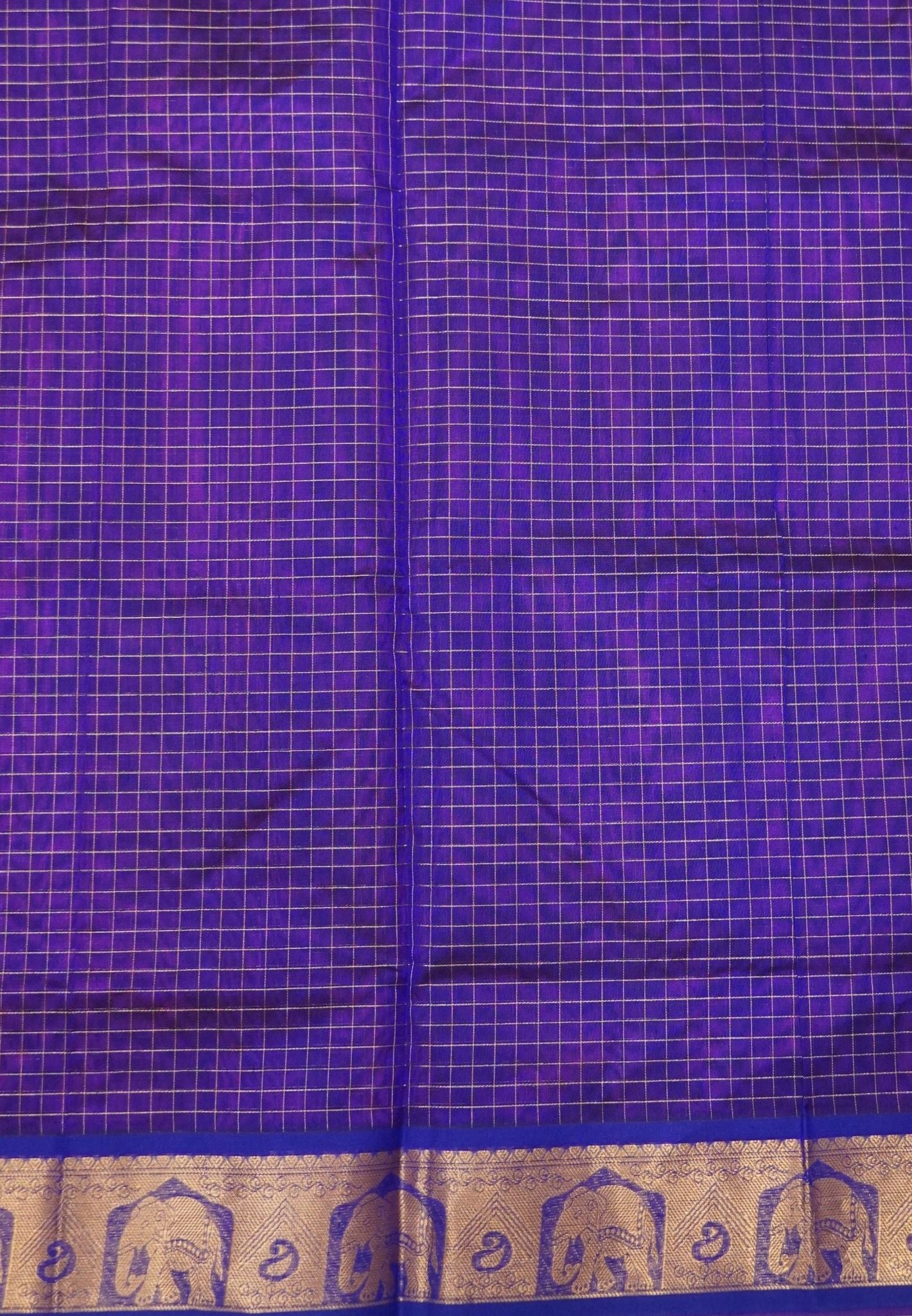 Pure Silk Cotton Saree-Magenta with Contrast Border in Lakshdeepam