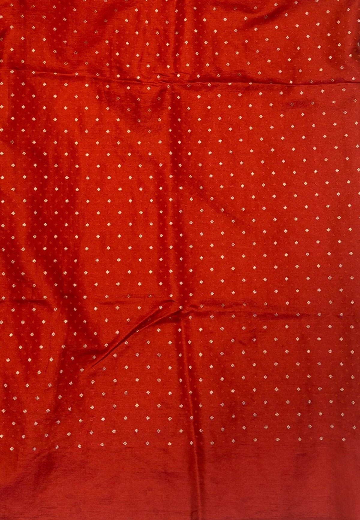 Gaji Silk Saree-Rust Orange with Jumka Zari Butta