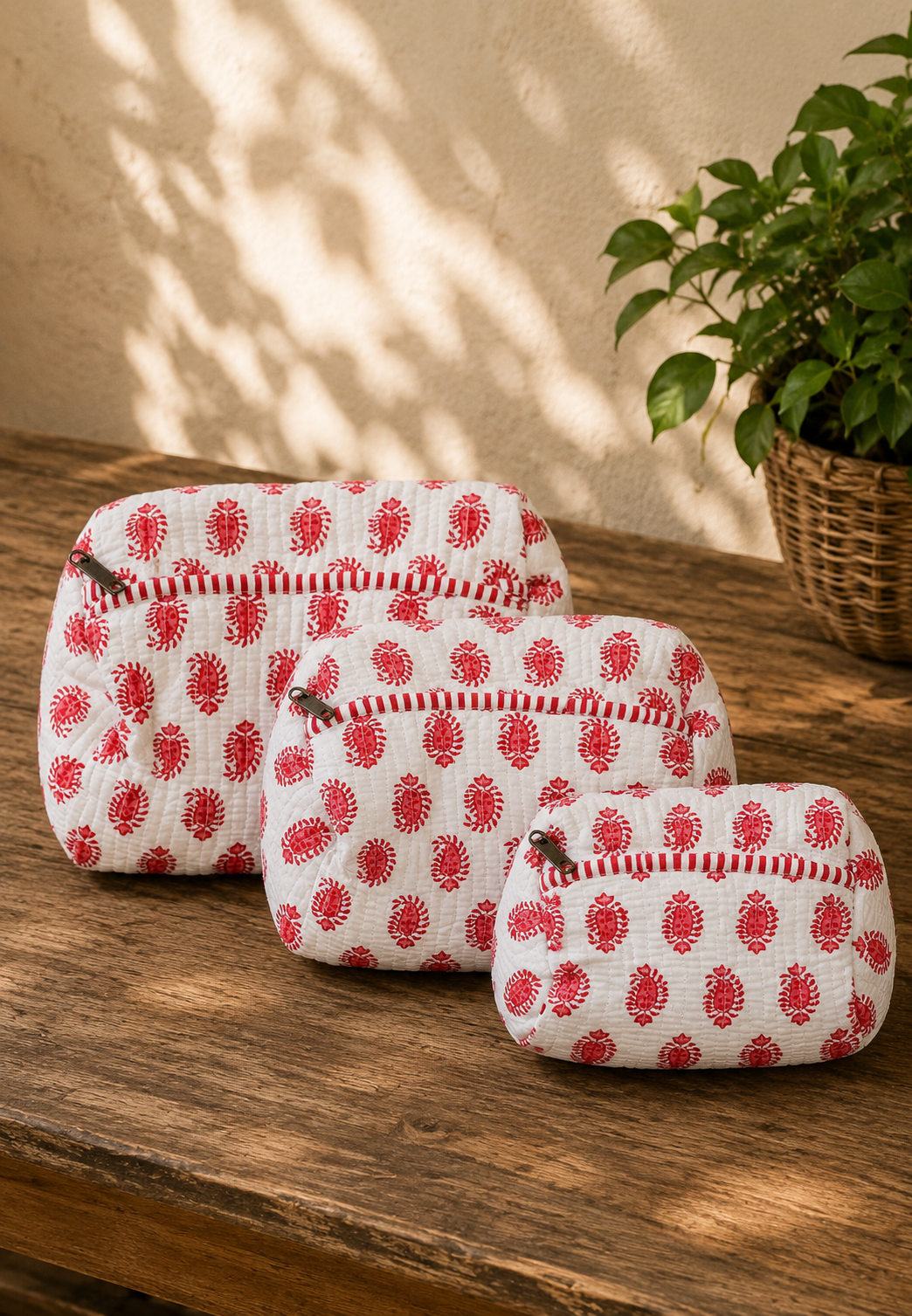 Combo Pouch Set-White