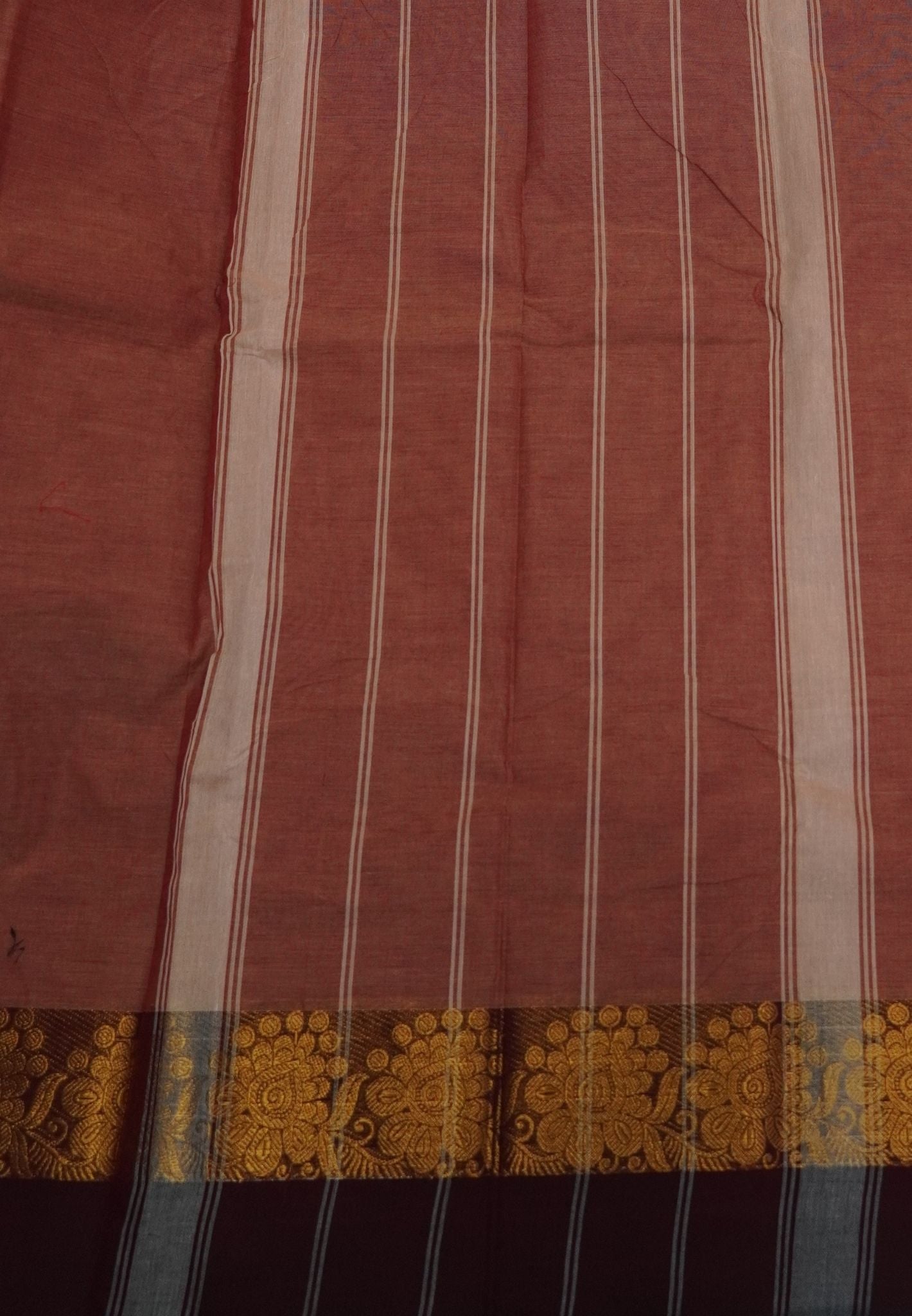 Chettinadu Cotton Saree-Muted Brown
