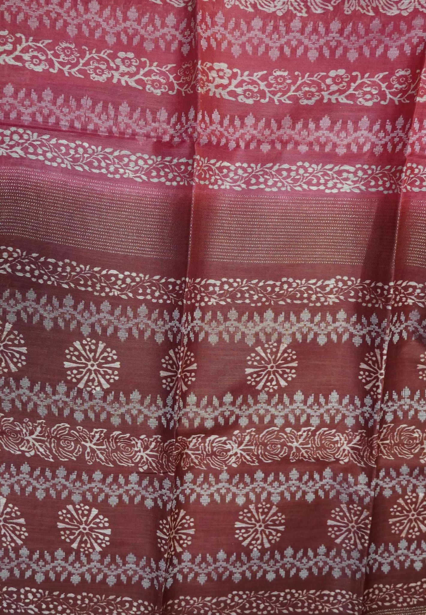 Bhagalpur Cotton Saree-Dark Pink