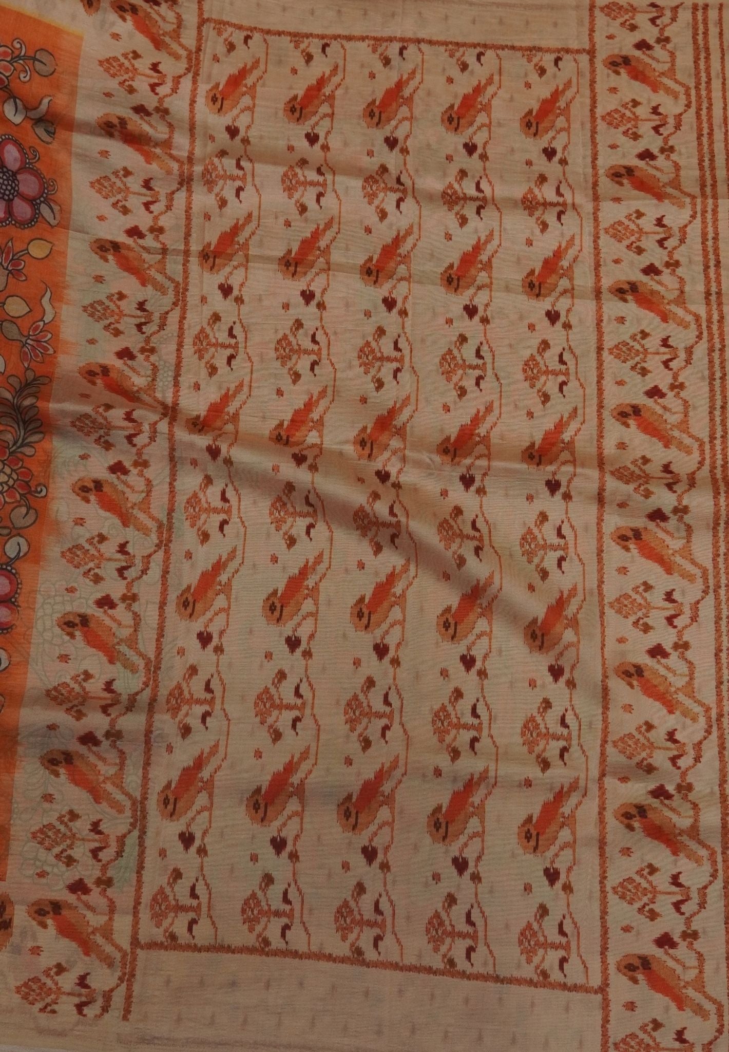Premium Silk Saree-Orange