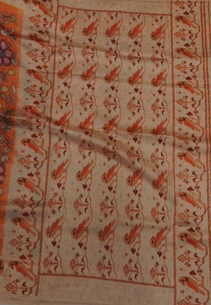 Premium Silk Saree-Orange