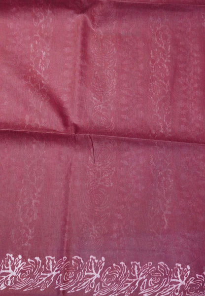 Bhagalpur Cotton Saree-Dark Pink