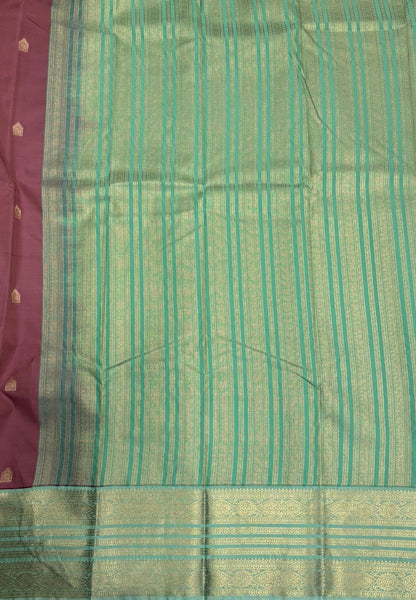 Budget Kanchipuram Saree-Mauve with Contrast Border