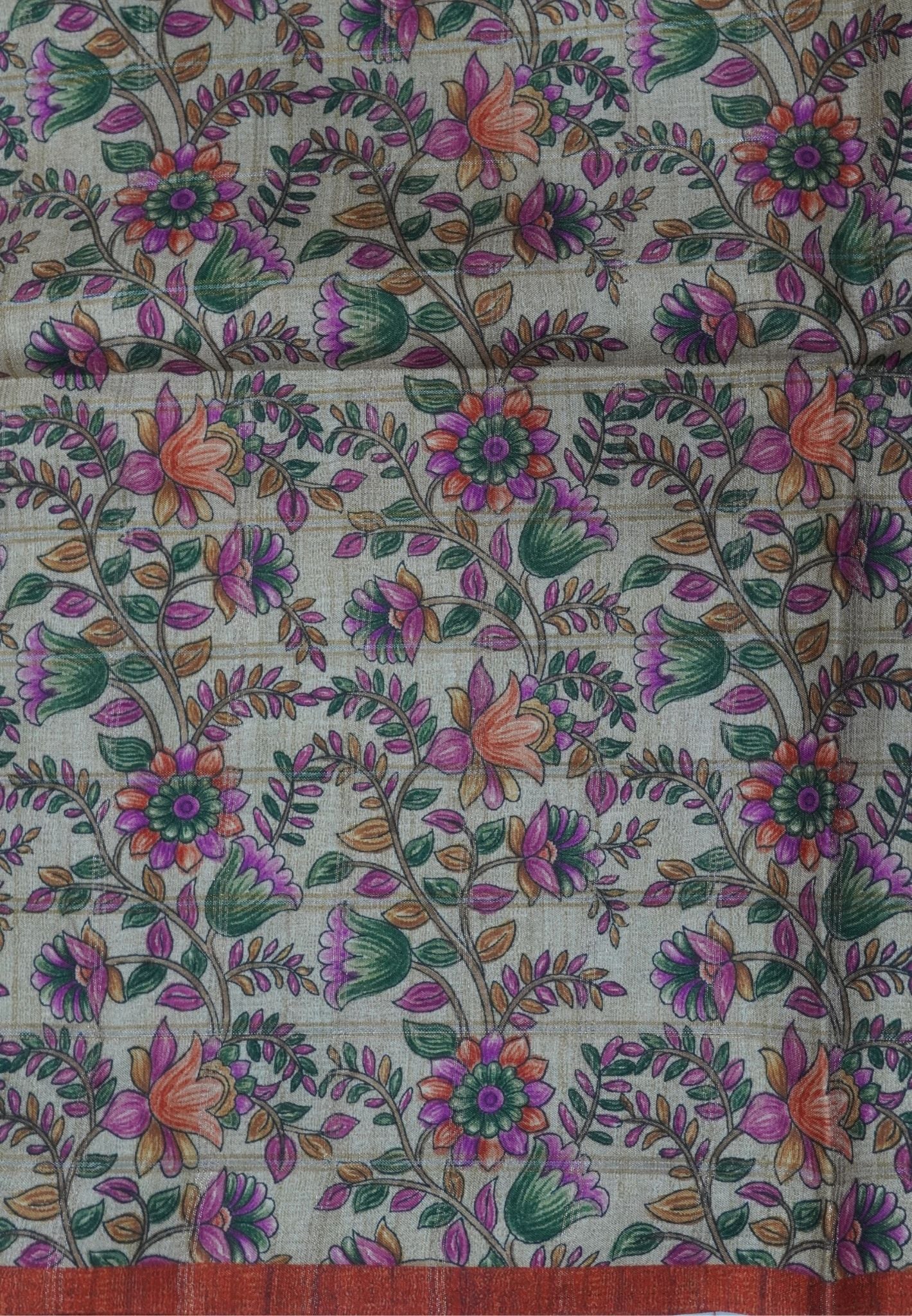 Semi Tussar Saree-Honey