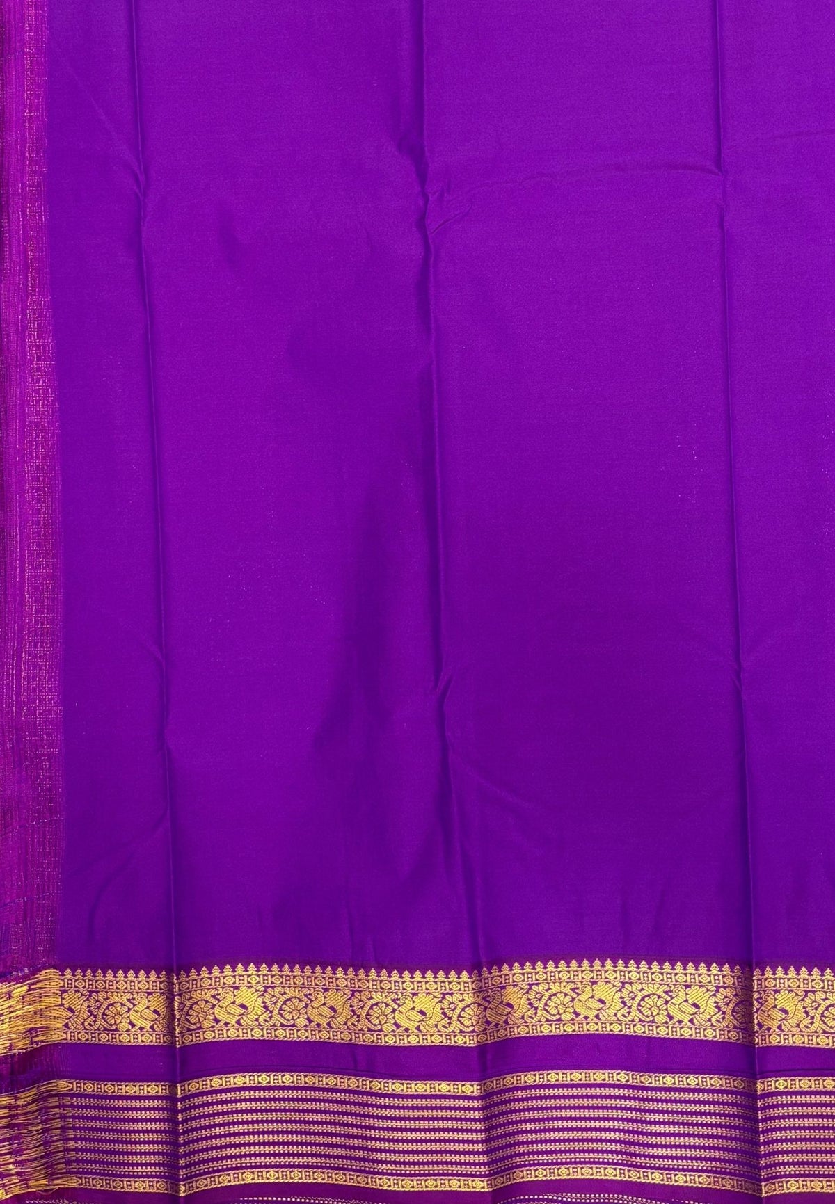 Budget Kanchipuram Saree-Green In Traditional Peacock Zari With Contrast Border