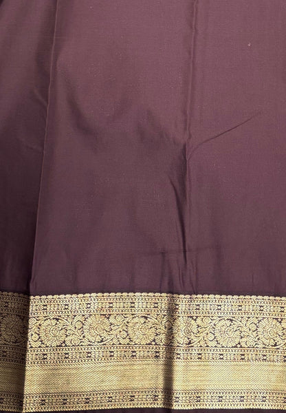 Budget Kanchipuram Saree-Green with Contrast Border