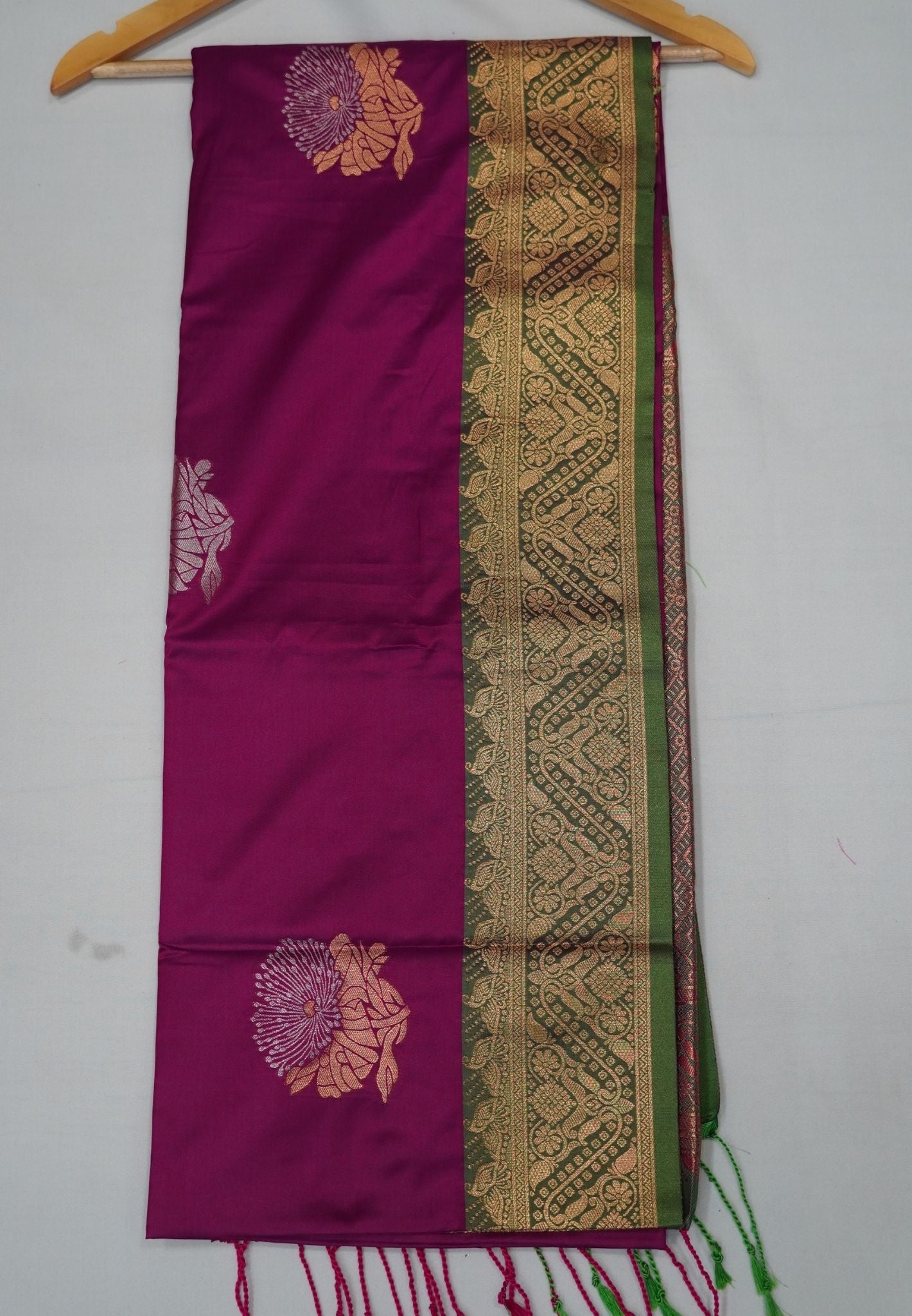Semi Silk Saree-Magenta