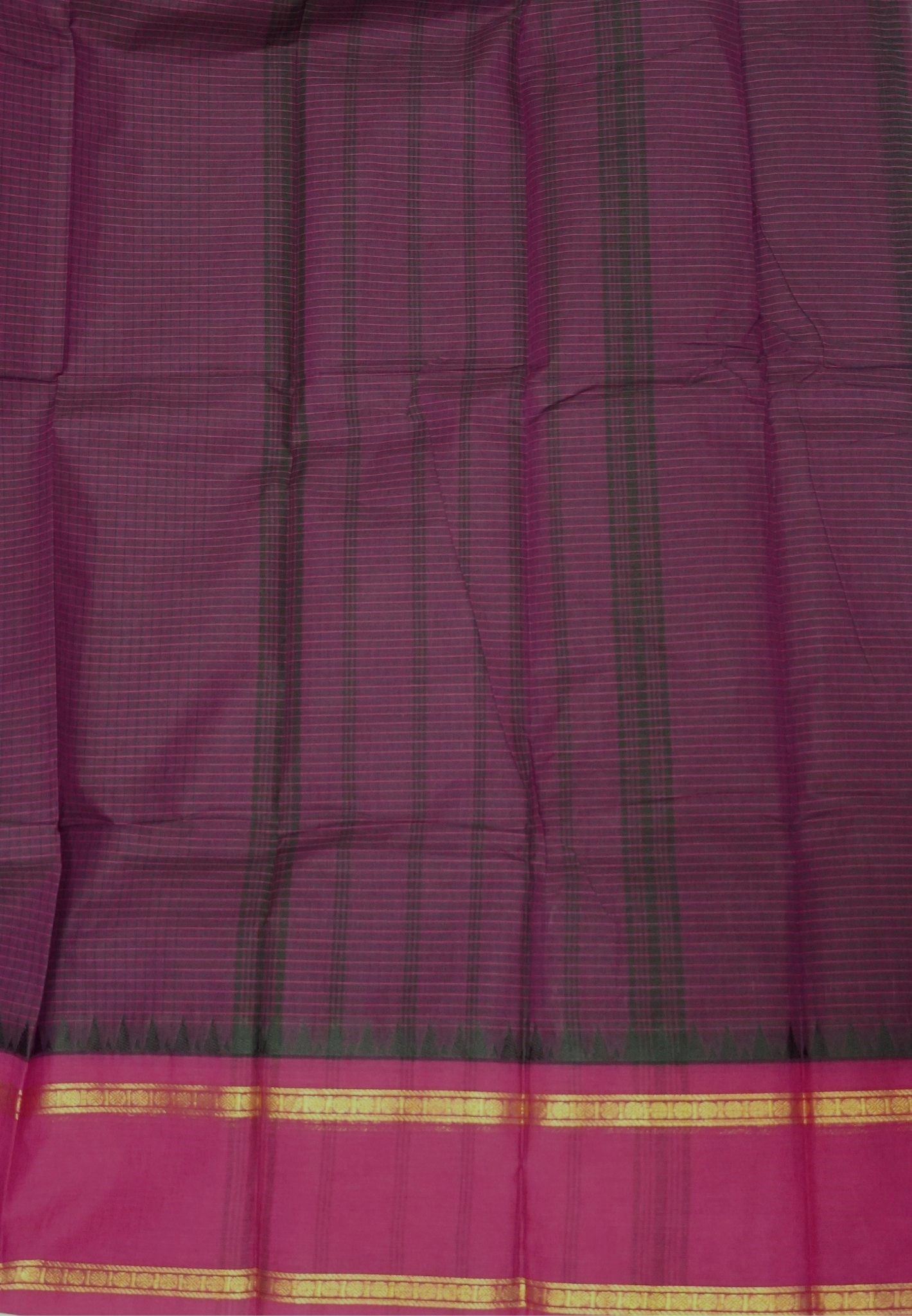 Chettinadu Cotton Saree-Wine with Retapet Border