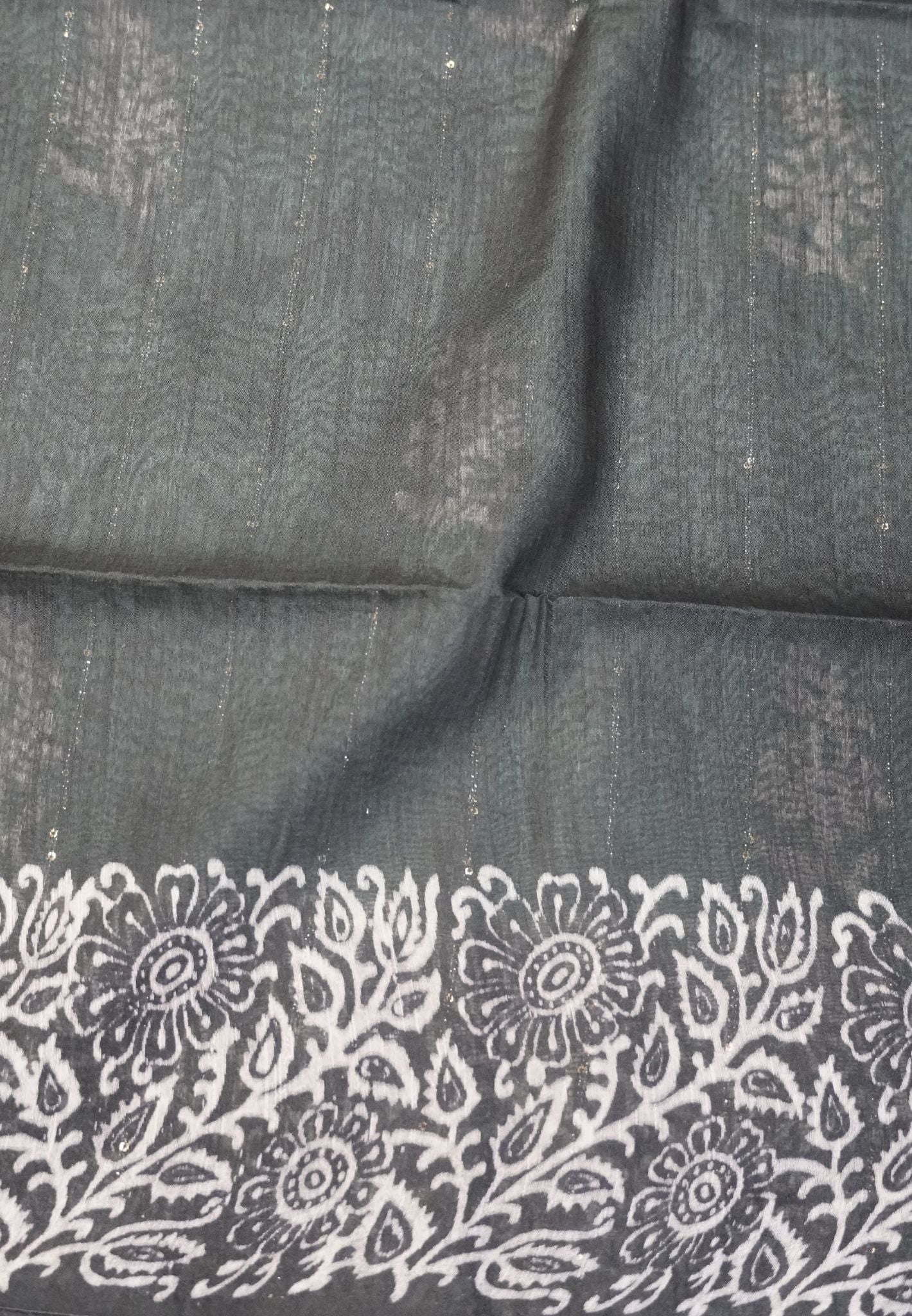 Bhagalpur Cotton Saree-Sea Green