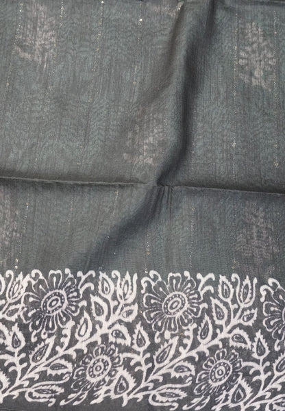 Bhagalpur Cotton Saree-Sea Green