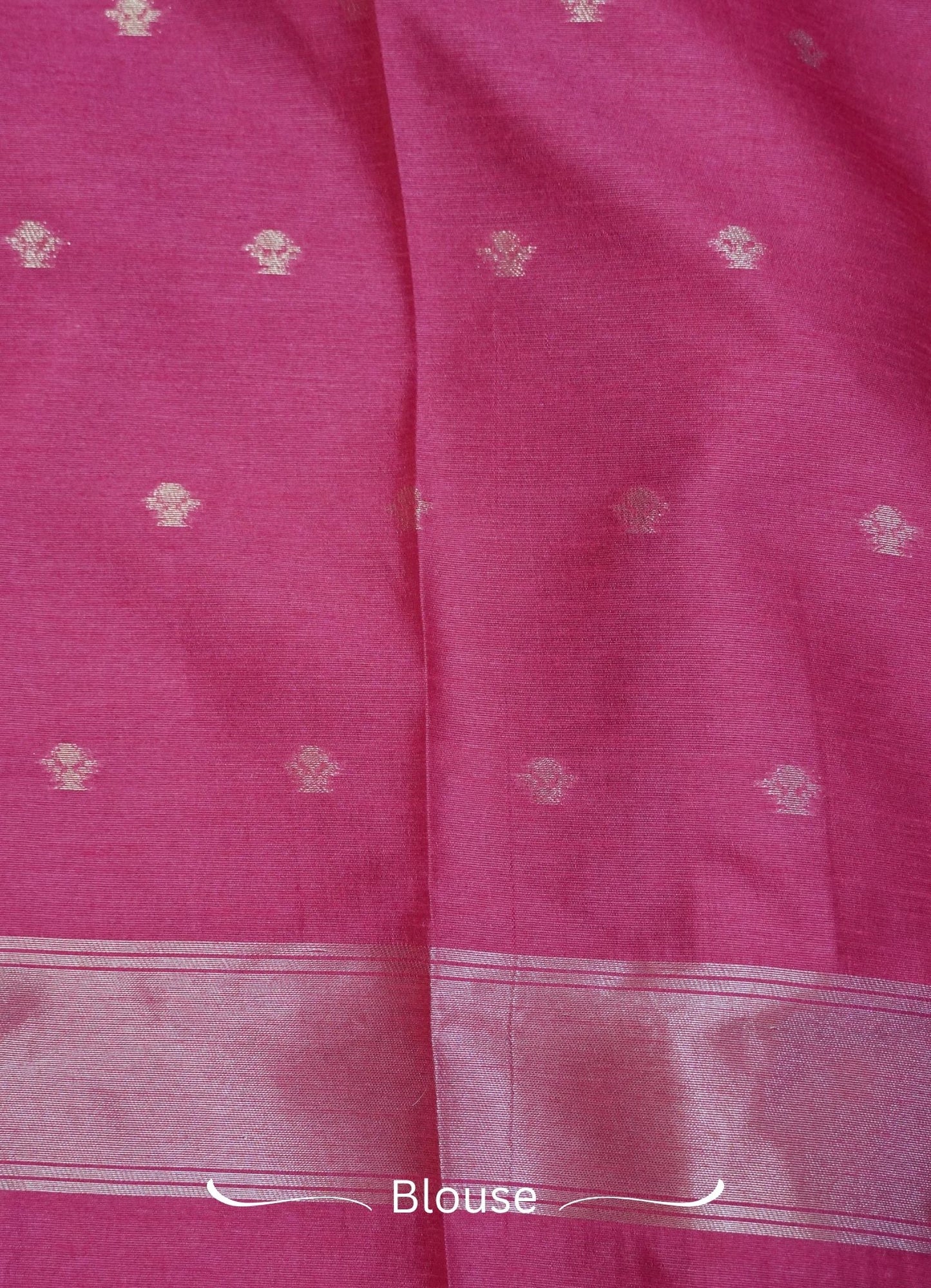 Semi Raw Silk Saree - Pink with Doll Zari