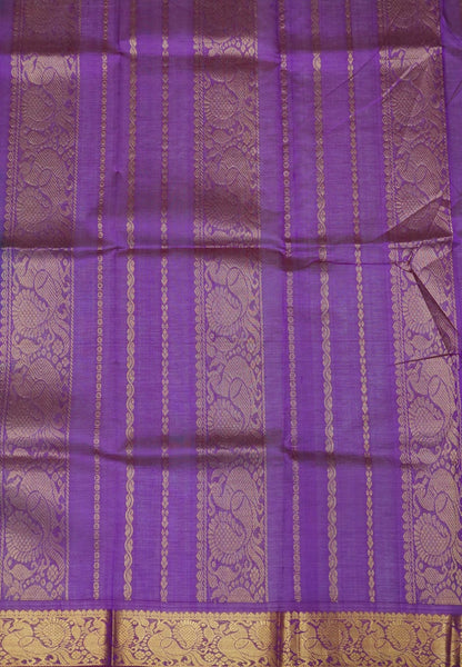 Pure Silk Cotton Saree – Parrot Green in Classic Checkered Weave