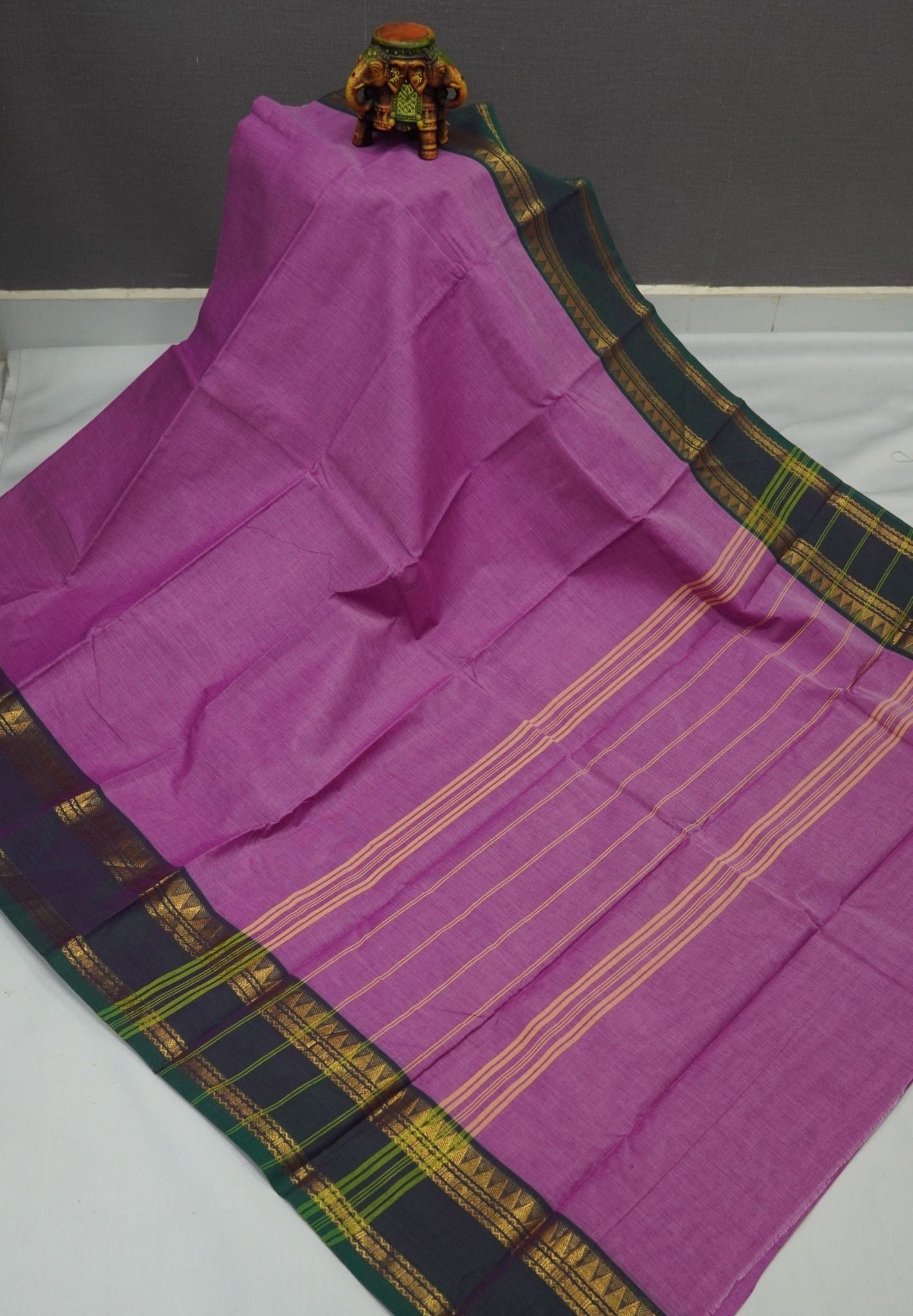Chettinadu Cotton Saree-Baby Purple with Retapet Border