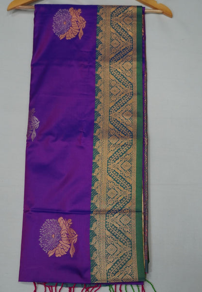 Semi Silk Saree-Purple