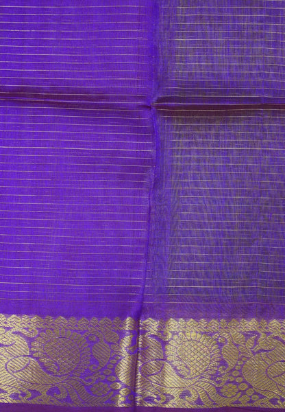 Pure Silk Cotton Saree – Parrot Green in Classic Checkered Weave