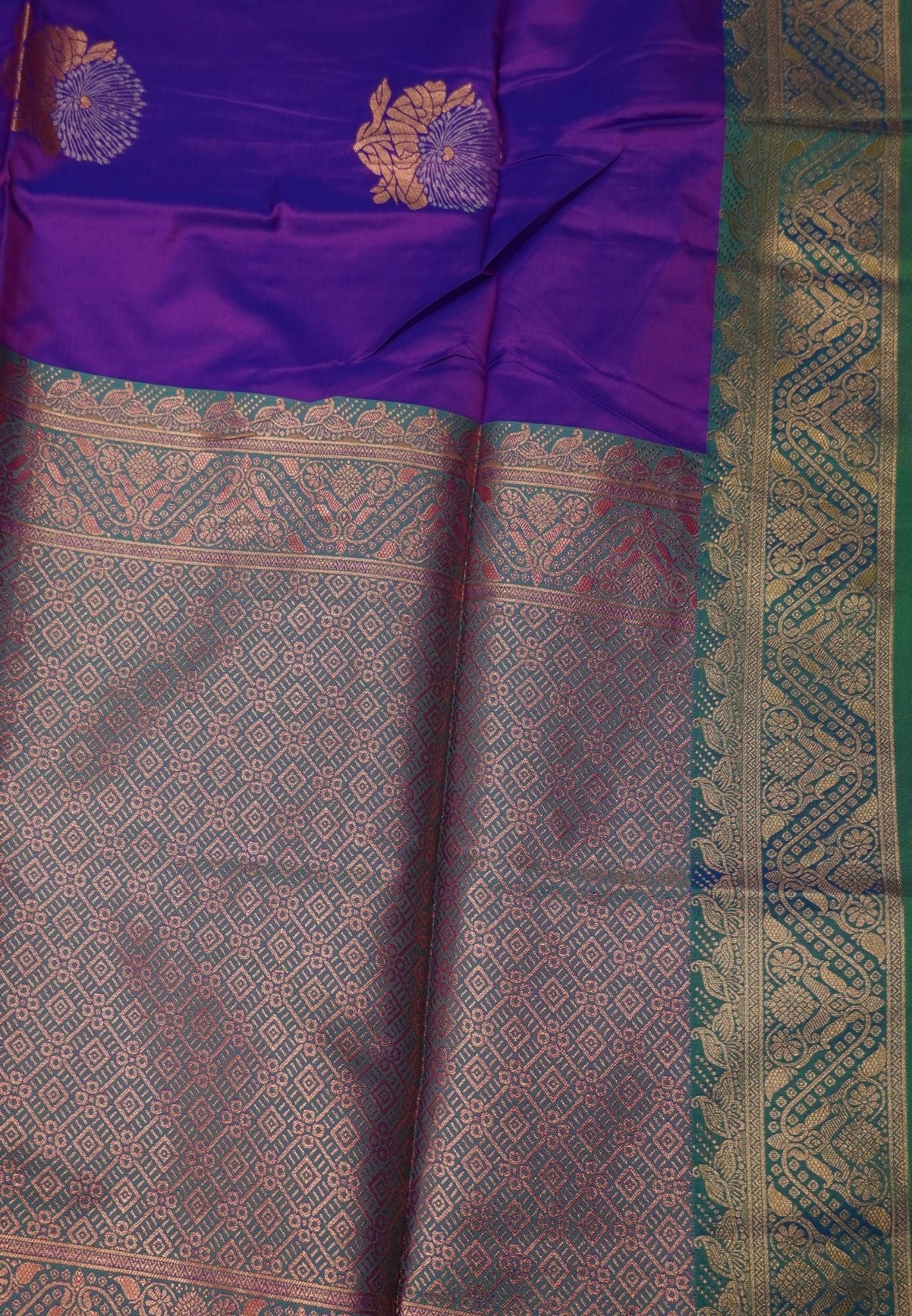 Semi Silk Saree-Purple
