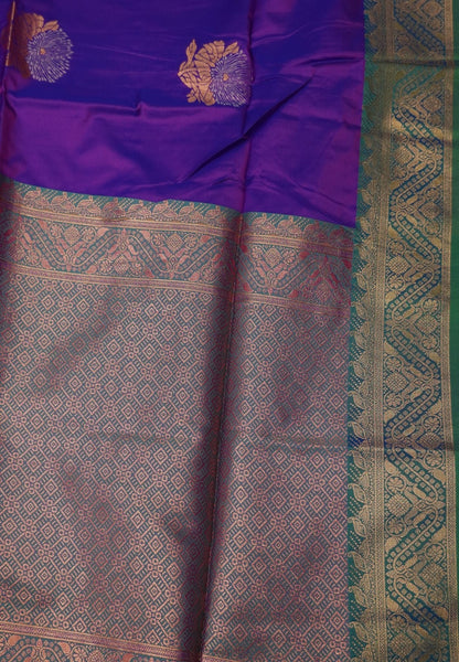 Semi Silk Saree-Purple