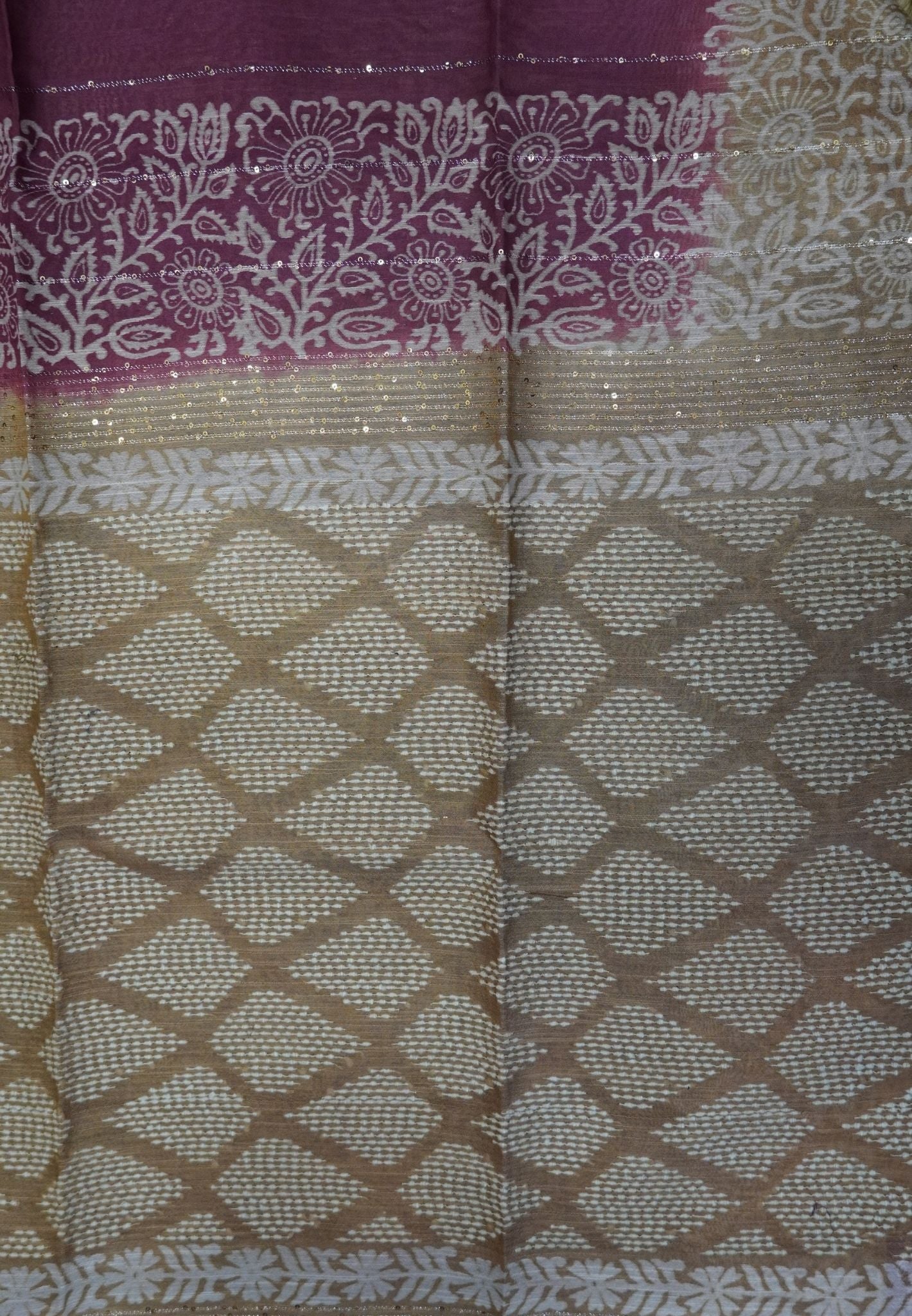 Bhagalpur Cotton Saree-Purple