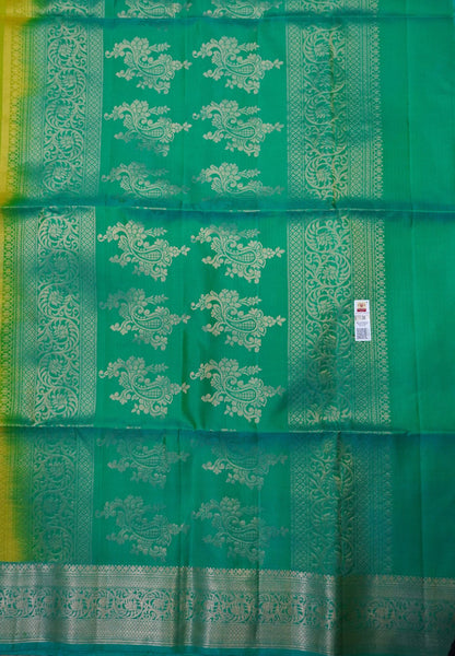 Pure Kanchipuram Silk Saree - Parrot Green