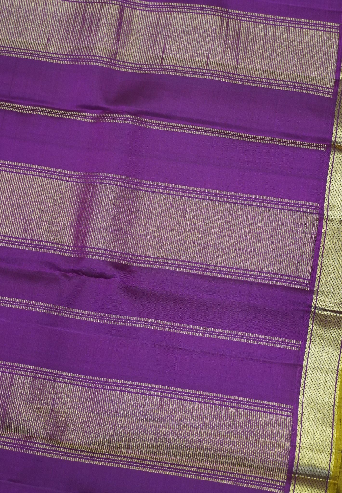 Pure Kanchipuram Silk Saree - Dark Brown with Small Border
