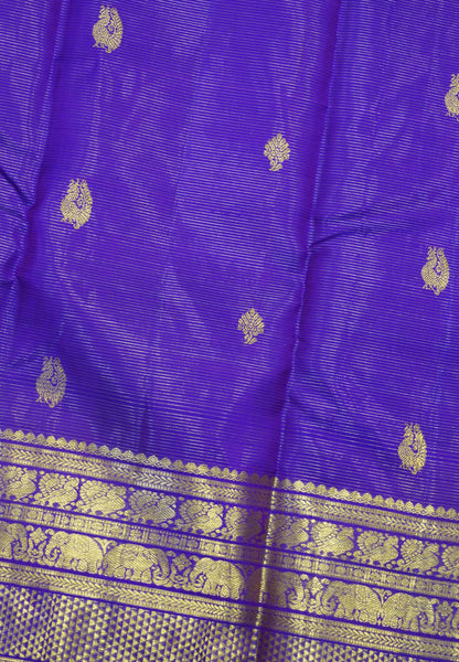 Pure Kanchipuram Silk Saree - Voilet with Vairoosi Pattern