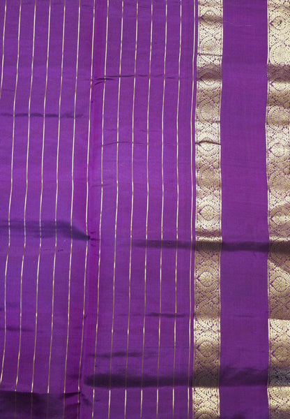 Pure Soft Silk Saree - Peach - Wine