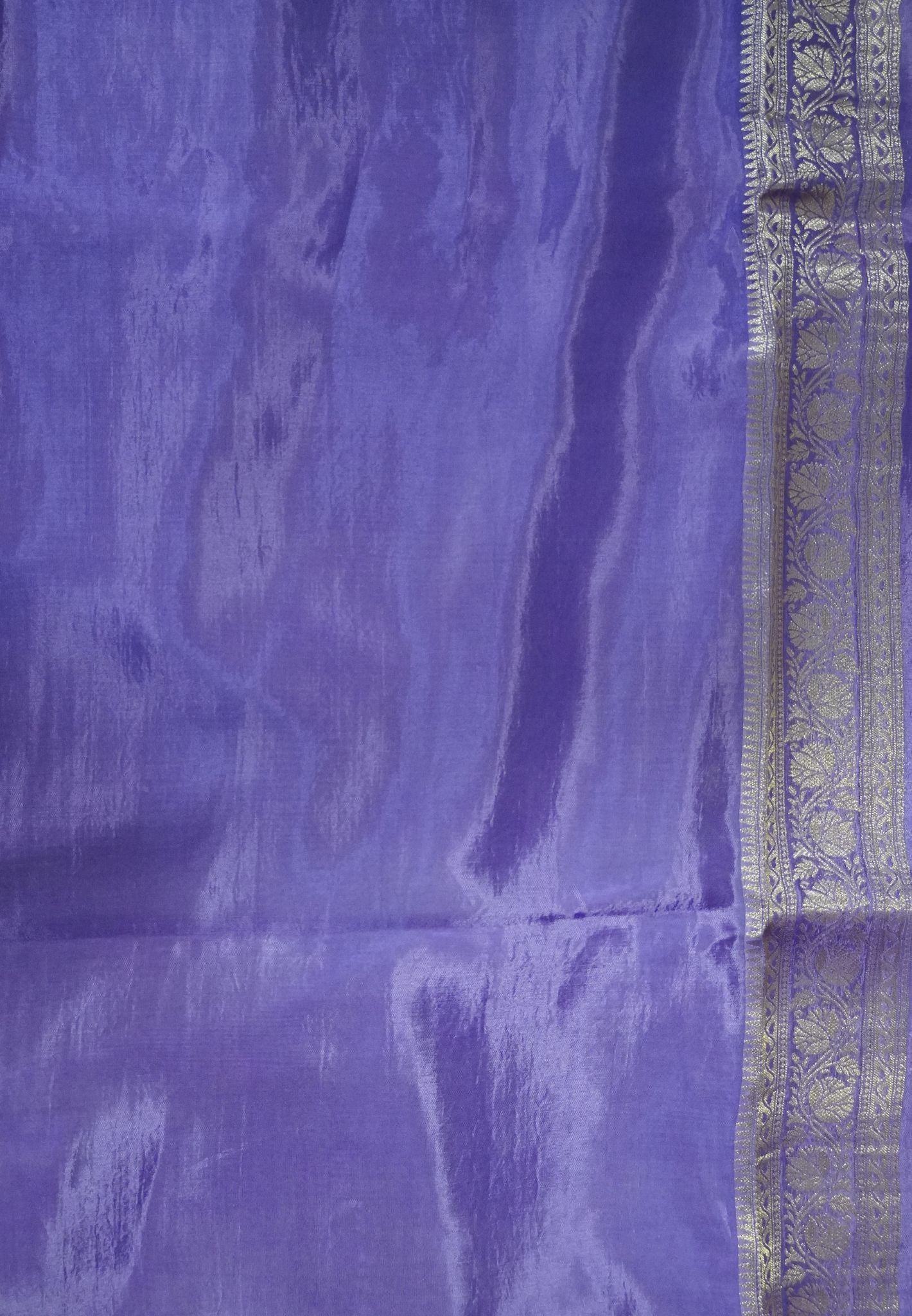 Banarasi Crepe Saree-Lavender