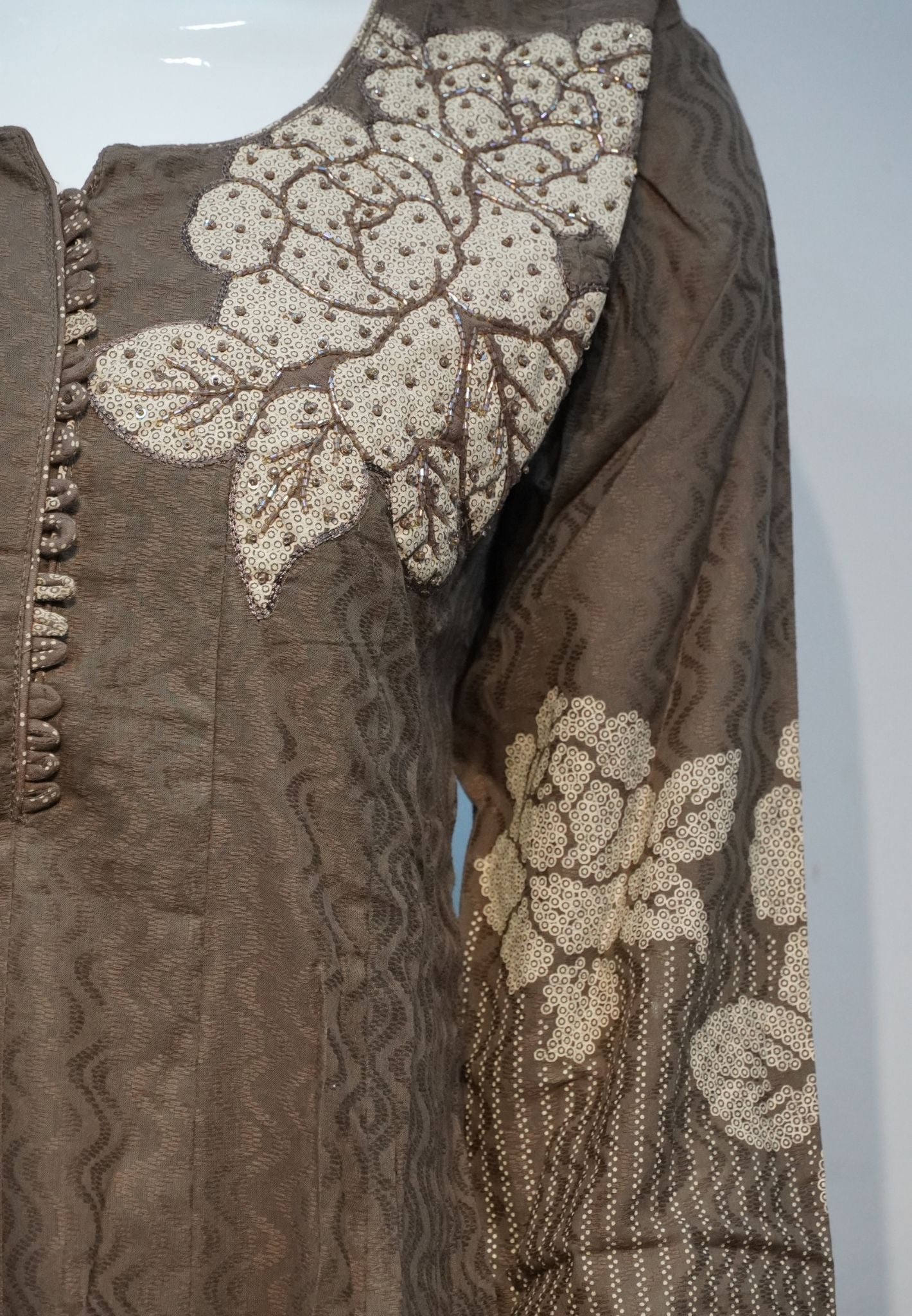 3pcs Floral Embroidery Kurti Set