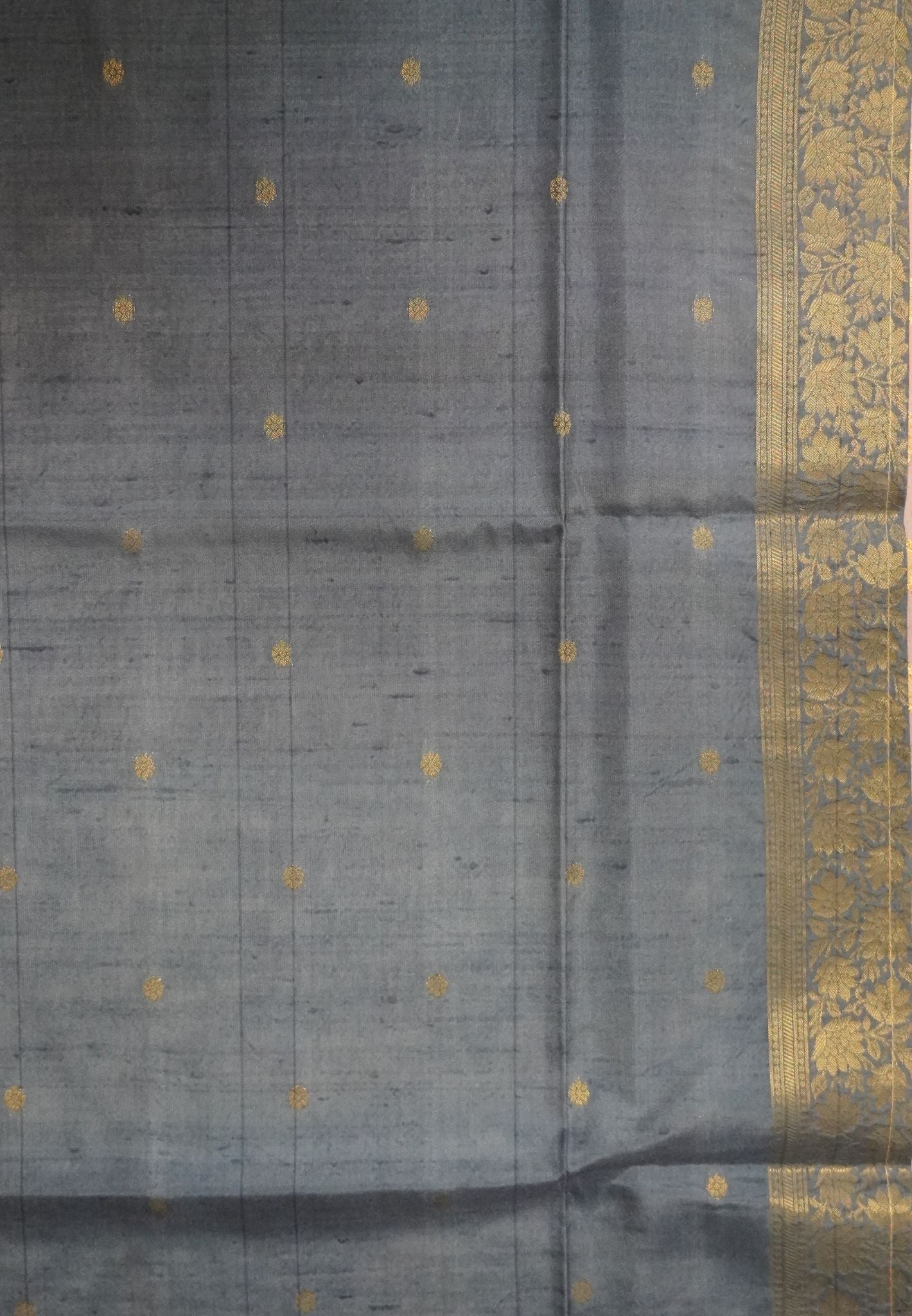 Dola Silk Saree-Blue with Floral