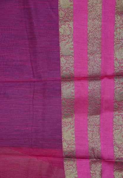 Bamboo Saree - Pentax Border Violet