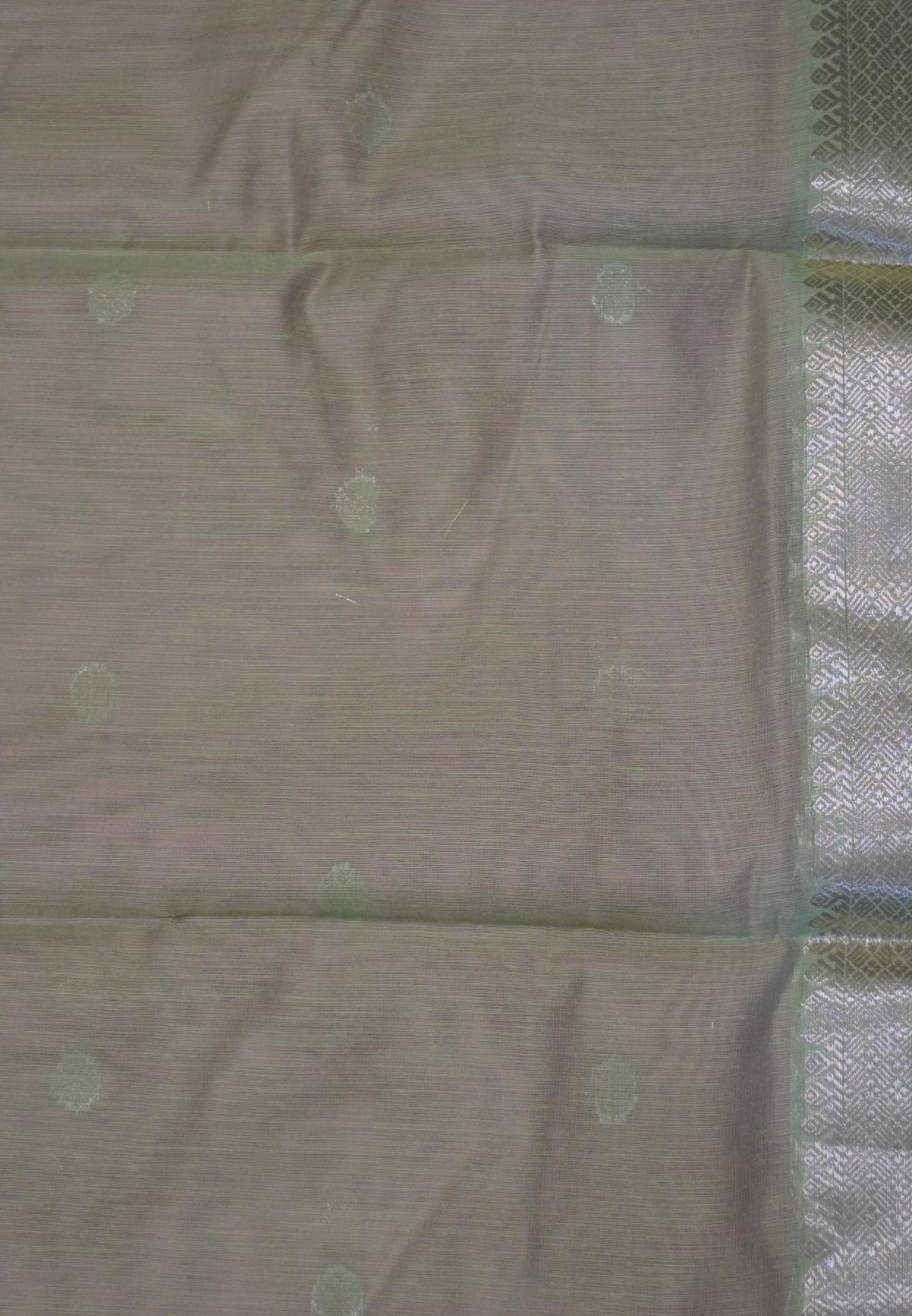 Maheshwari Silk Saree - Peach Pink